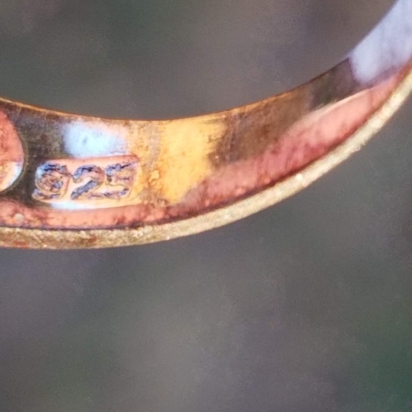 Stunning Caribbean Blue Sterling Ring with Openwork Band Size 8 925 - Picture 6 of 9